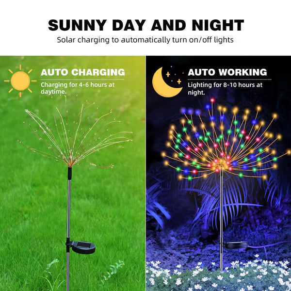 ❤️ Guirlandes lumineuses de jardin à énergie solaire