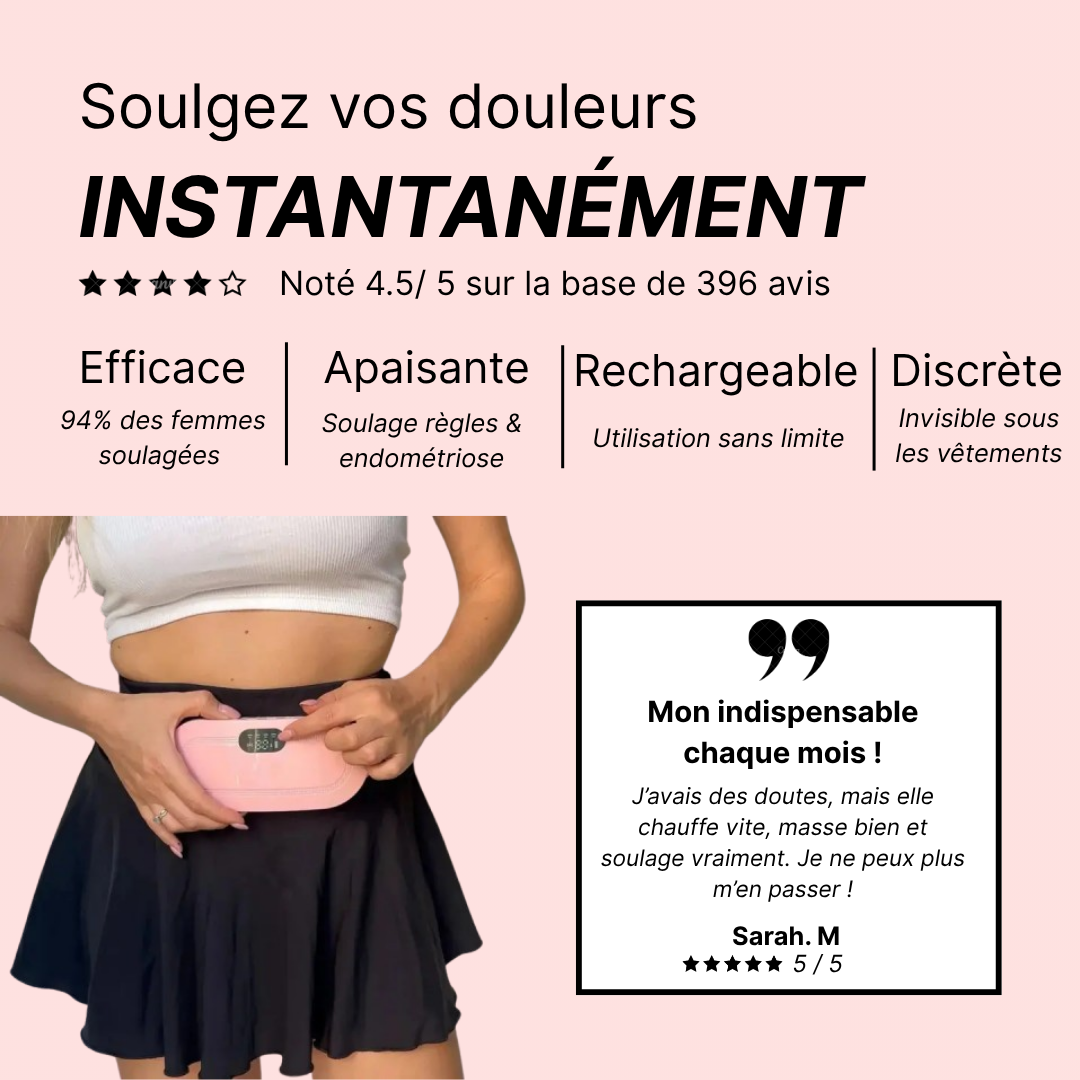 Cyclicare / Ceinture chauffante massante menstruelle