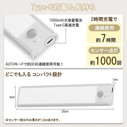 【本日終了間近！No.1獲得】Smart Motion Light™ 20cm 充電式